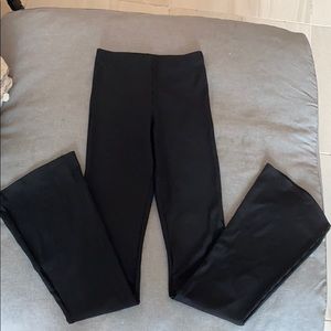 TOPSHOP US 2 Flare Black Ribbed Pant